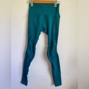 Alphalete Compression Tight Workout Spandex High-Rise Leggings • Turquoise • XS